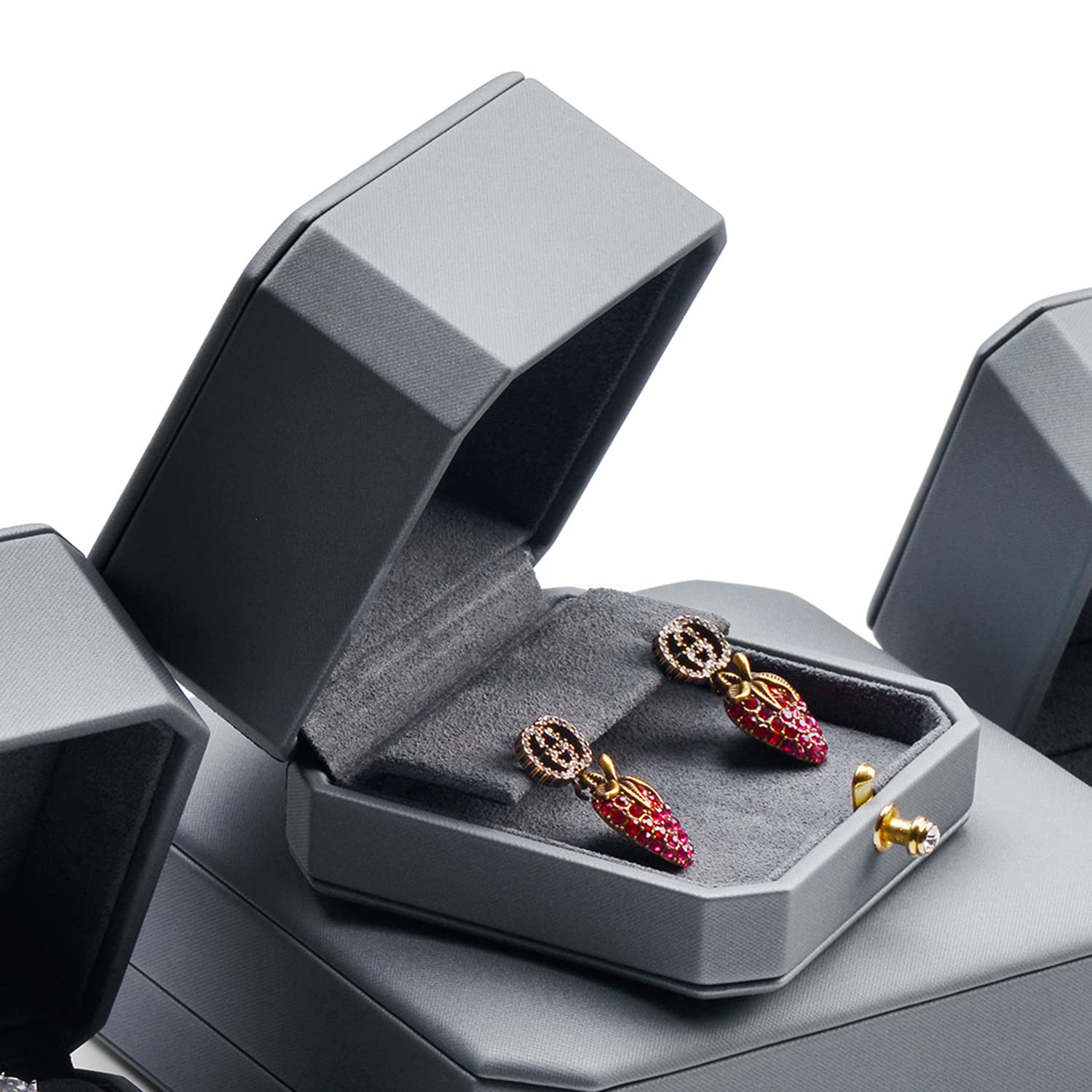 Premium Leather Jewelry Gift Box for Earrings - Elegant Birthday & Anniversary Present - Perfect for Gifting, Storage & Travel Accessories