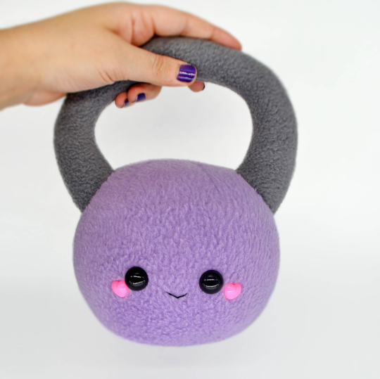 Handmade Kettlebell Plush Toy - Soft & Cute Fitness-Themed Stuffed Animal for Home Decor, Workout Motivation & Kids Play