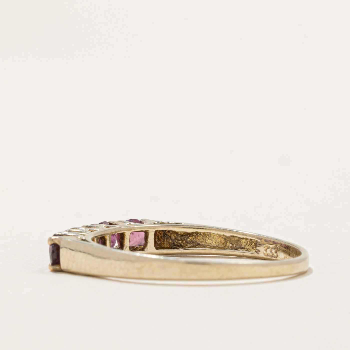 Exquisite Five Stone Ruby Ring | 0.34 Carat Total Weight | Size 7.75 | Perfect for Anniversary Gifts & Special Occasions