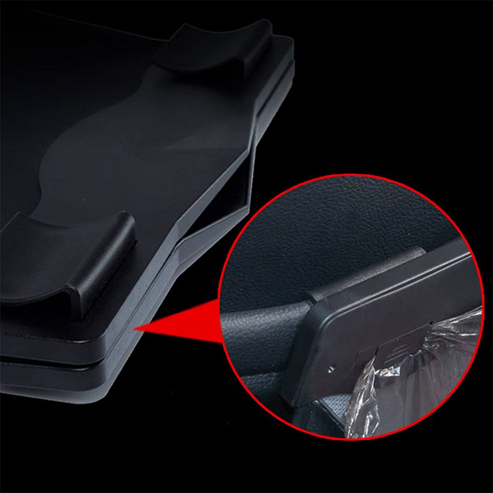 Foldable Waterproof Leather Car Trash Can - Hanging Portable Auto Trash Bag for Rear Seat Storage | Perfect for Road Trips, Commuting & Keeping Your Car Clean