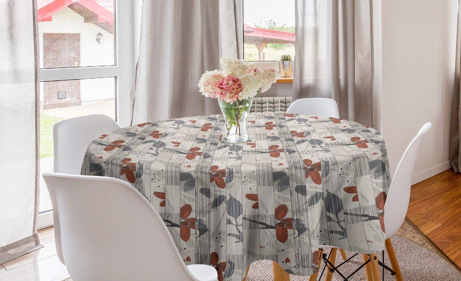 Ambesonne Abstract Round Tablecloth 60