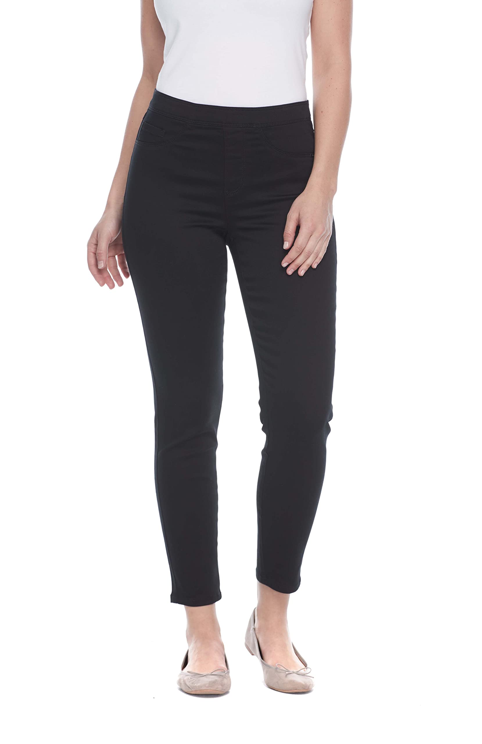 FDJ French Dressing Women's Pull-On Ankle Jeans - Stretchy Comfort Pants for Casual Wear & Everyday Outfits