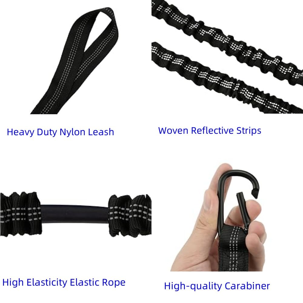 2PCS Stretchable Coiled Kayak Paddle Leash & Rod Lanyard - Durable Kayak Accessories for Paddles, Fishing Rods, and Gear - Perfect for Kayaking, Canoeing, and Water Sports Adventures