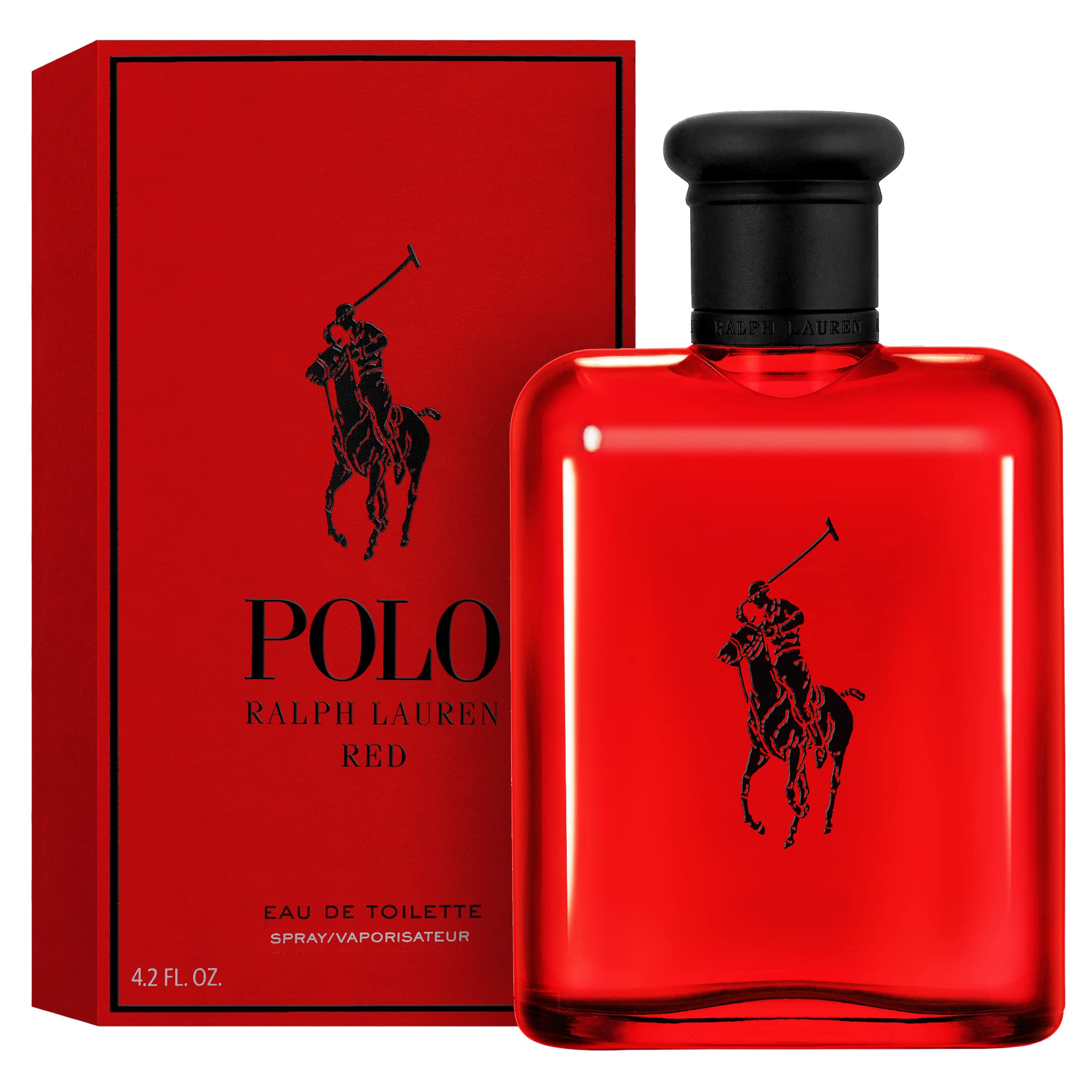 Ralph Lauren Polo Red Eau de Toilette for Men - Woody Spicy Cologne with Grapefruit, Saffron & Redwood - Medium Intensity Fragrance - Perfect for Date Nights & Special Occasions