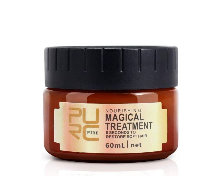 Zysmika PURC Magical Hair Masque - Professional Deep Conditioning Treatment for Damaged Hair with Natural Plant Extracts - Instantly Repairs Dryness in 5 Seconds for Smooth, Shiny Hair - 60ml - Perfect for Salon-Quality Hair Care at Home & Travel