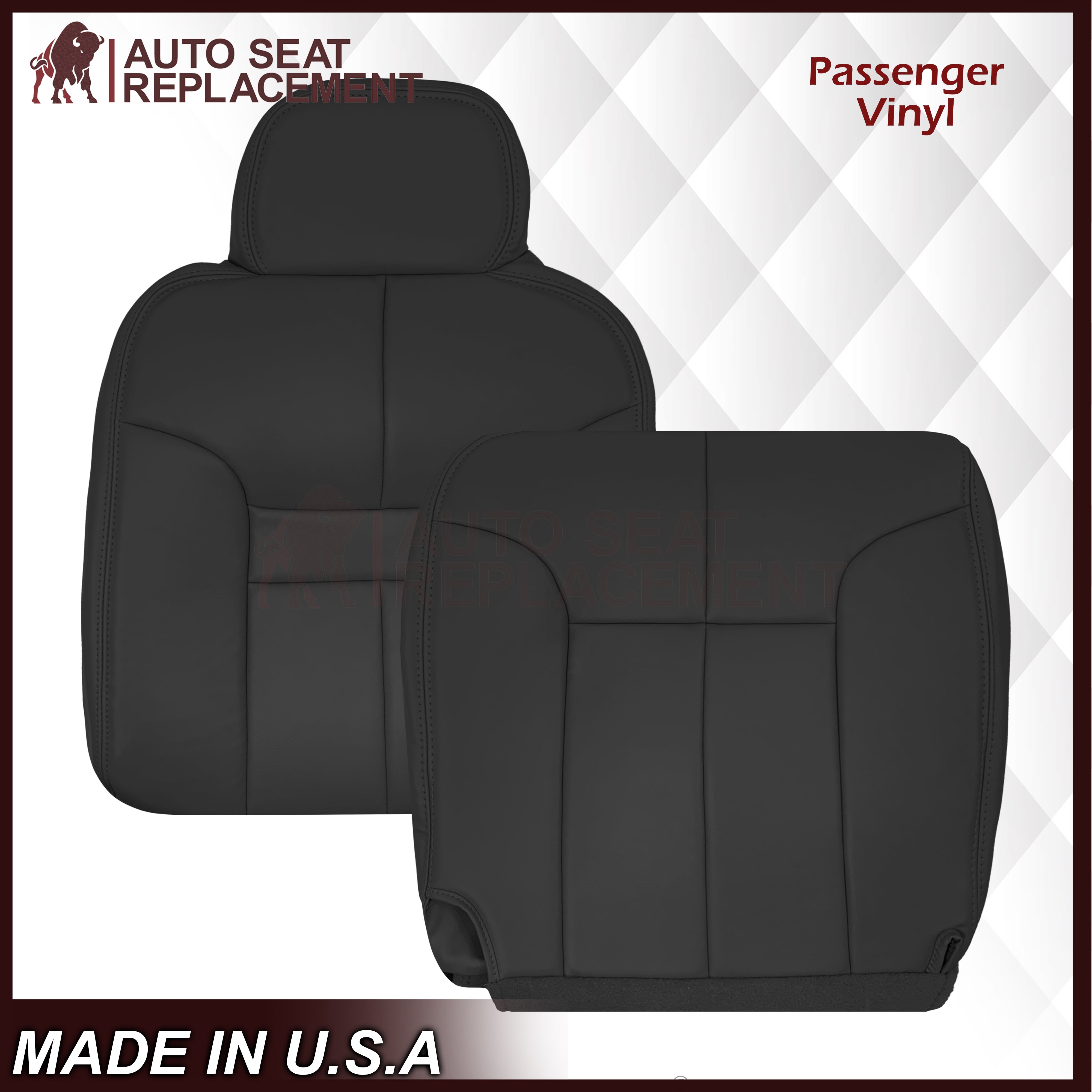 1994-1997 Dodge Ram Laramie SLT 1500/2500/3500 Black Seat Covers - Custom Fit Truck Seat Protectors for Comfort & Durability | Perfect for Work Trucks, Off-Roading & Daily Commutes