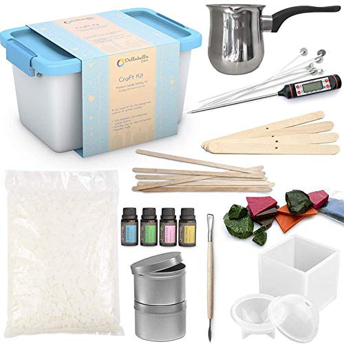 Premium Soy Wax Candle Making Kit - DIY Candle Craft Set with Pouring Pot, Wicks, Melting Pitcher, Natural Soy Wax & Tools - Perfect for Home Decor, Gifts, Relaxation & Aromatherapy
