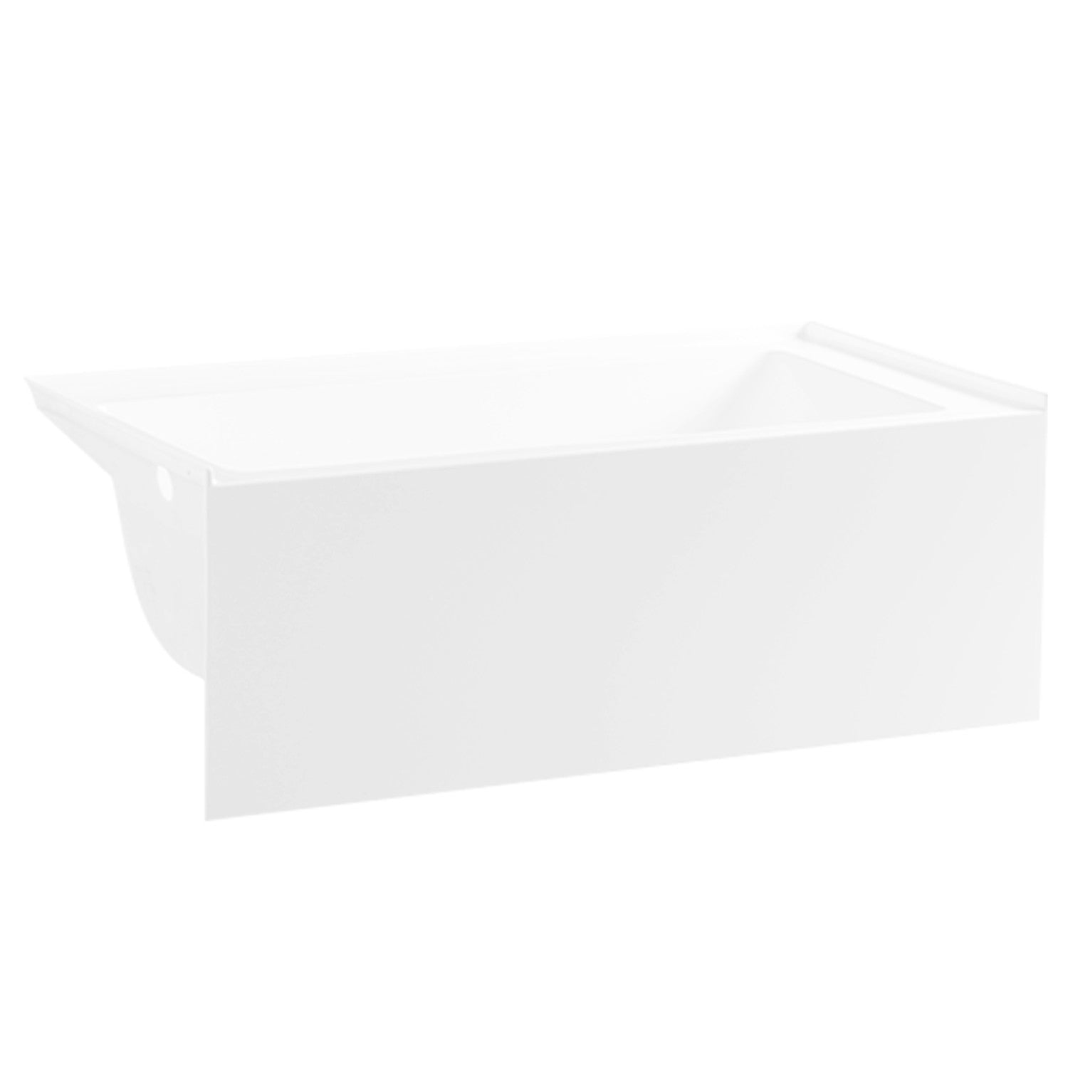 Aqua Eden VTAP603222L 60 Inch Acrylic Rectangular 3 Wall Alcove Bathtub - Left Hand Drain, Glossy White Finish - Perfect for Modern Bathrooms & Spa-Like Retreats