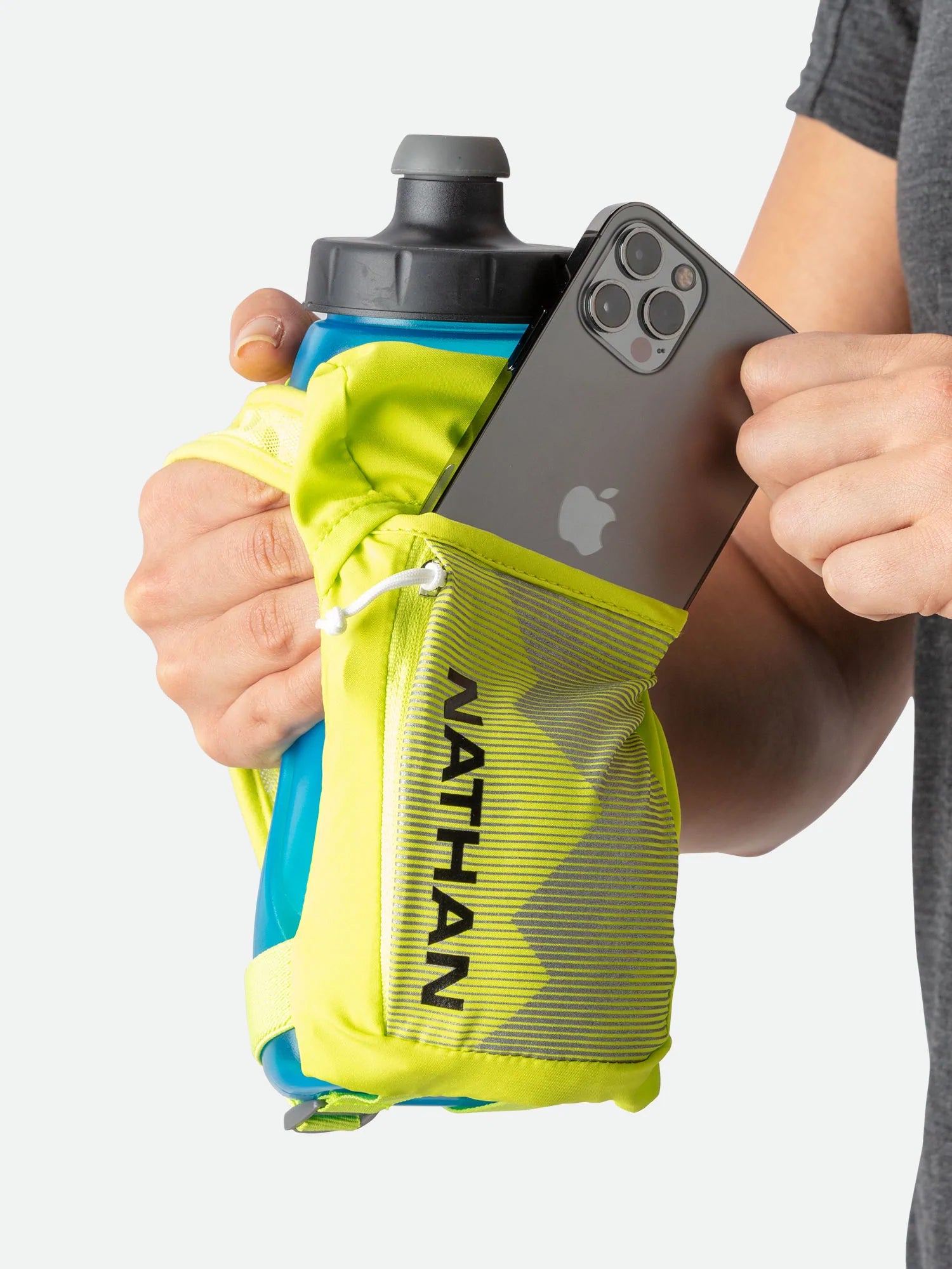 Quick Squeeze Plus 22oz BPA-Free Handheld Water Bottle - Leak Proof & Portable for Gym, Hiking, Running & Outdoor Activities