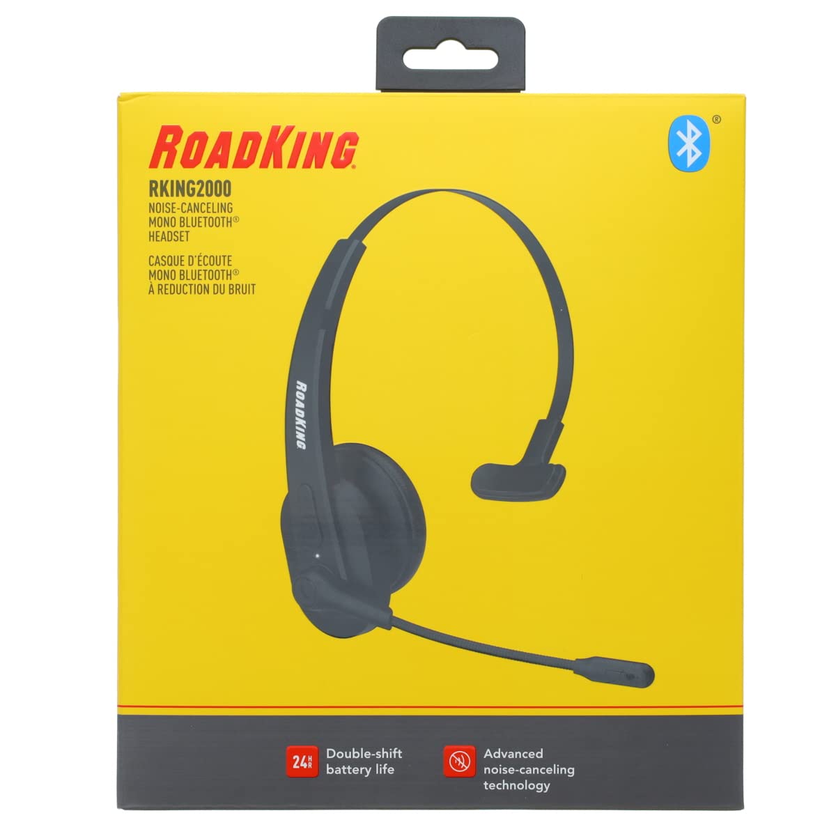 RoadKing RKING2000 Noise Cancelling Bluetooth Headset for Truck Drivers - Wireless Headphones with Mic for Clear Calls & Comfort - Perfect for Long Haul Driving, Delivery Services & Professional Trucking