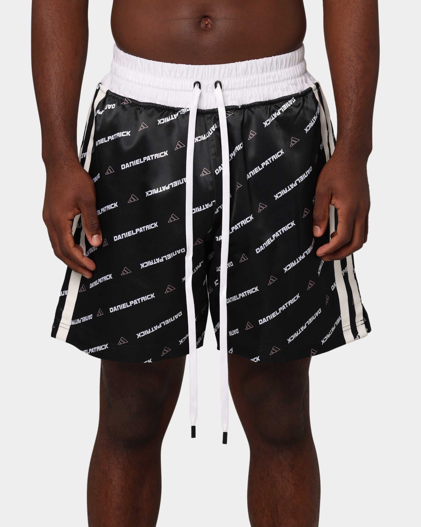 Adidas Daniel Patrick X Adidas All Over Print Shorts - Black Athletic Running Shorts for Men | Gym Workout & Casual Streetwear