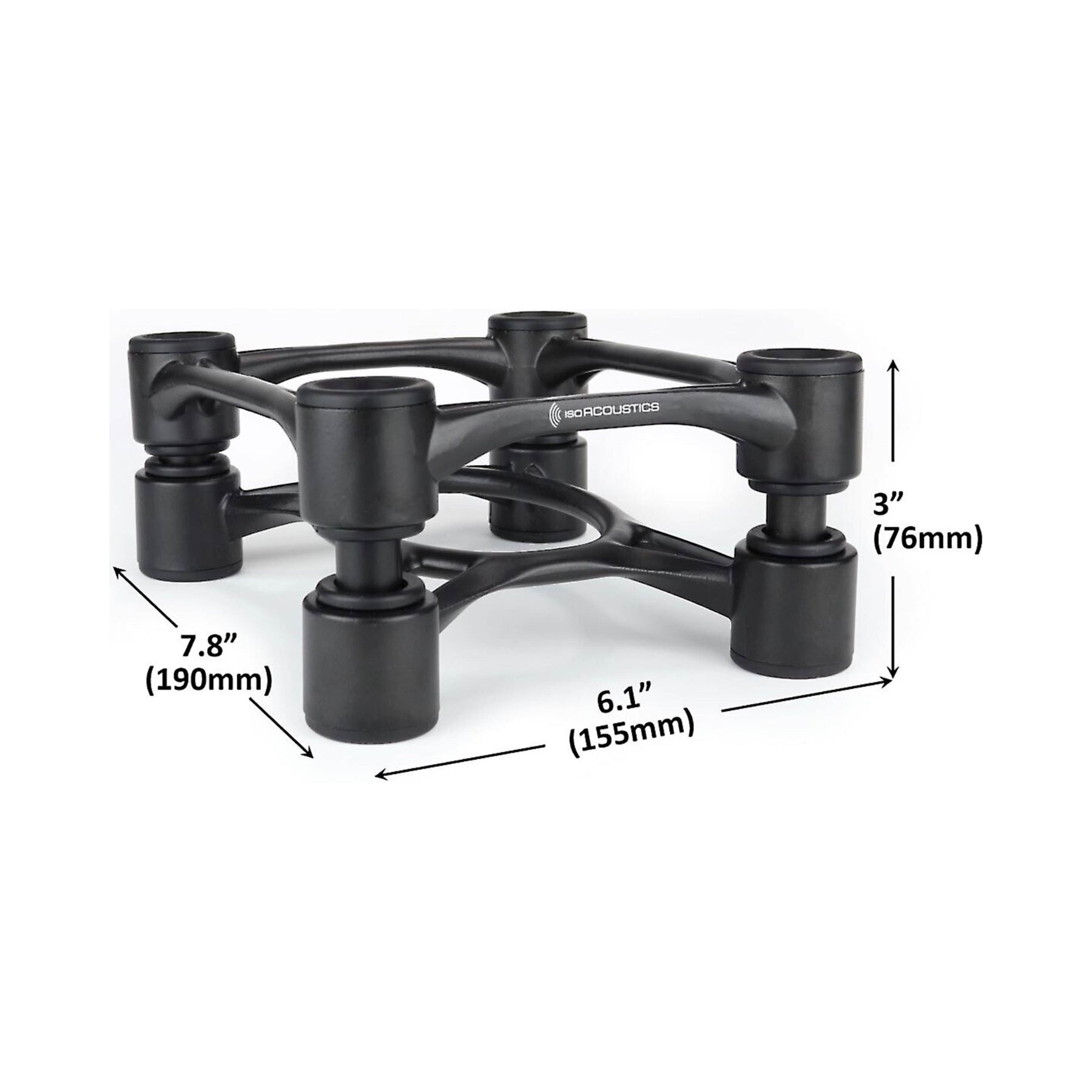 IsoAcoustics Aperta Speaker Isolation Stands - Premium Audio Equipment for Studio & Home Theater - Pair (Clearance/Open Box) - Reduce Vibrations & Enhance Sound Quality for Bookshelf & Monitor Speakers