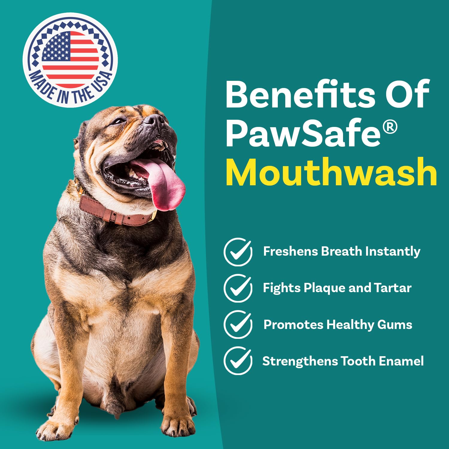 Natural Dog Mouthwash & Dental Water Additive - Fresh Breath, Plaque & Tartar Control for Healthy Teeth & Gums | Advanced Oral Care Solution for Dogs | Easy-to-Use Water Additive for Daily Dental Hygiene at Home