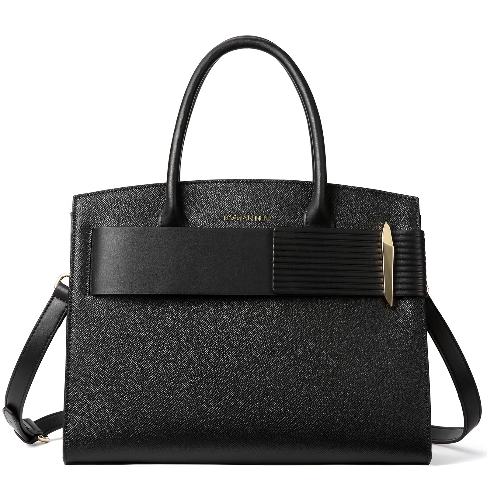 BOSTANTEN Genuine Leather Handbags for Women - Stylish Satchel, Shoulder Purse & Crossbody Bag with Top Handle | Perfect for Work, Travel & Everyday Use