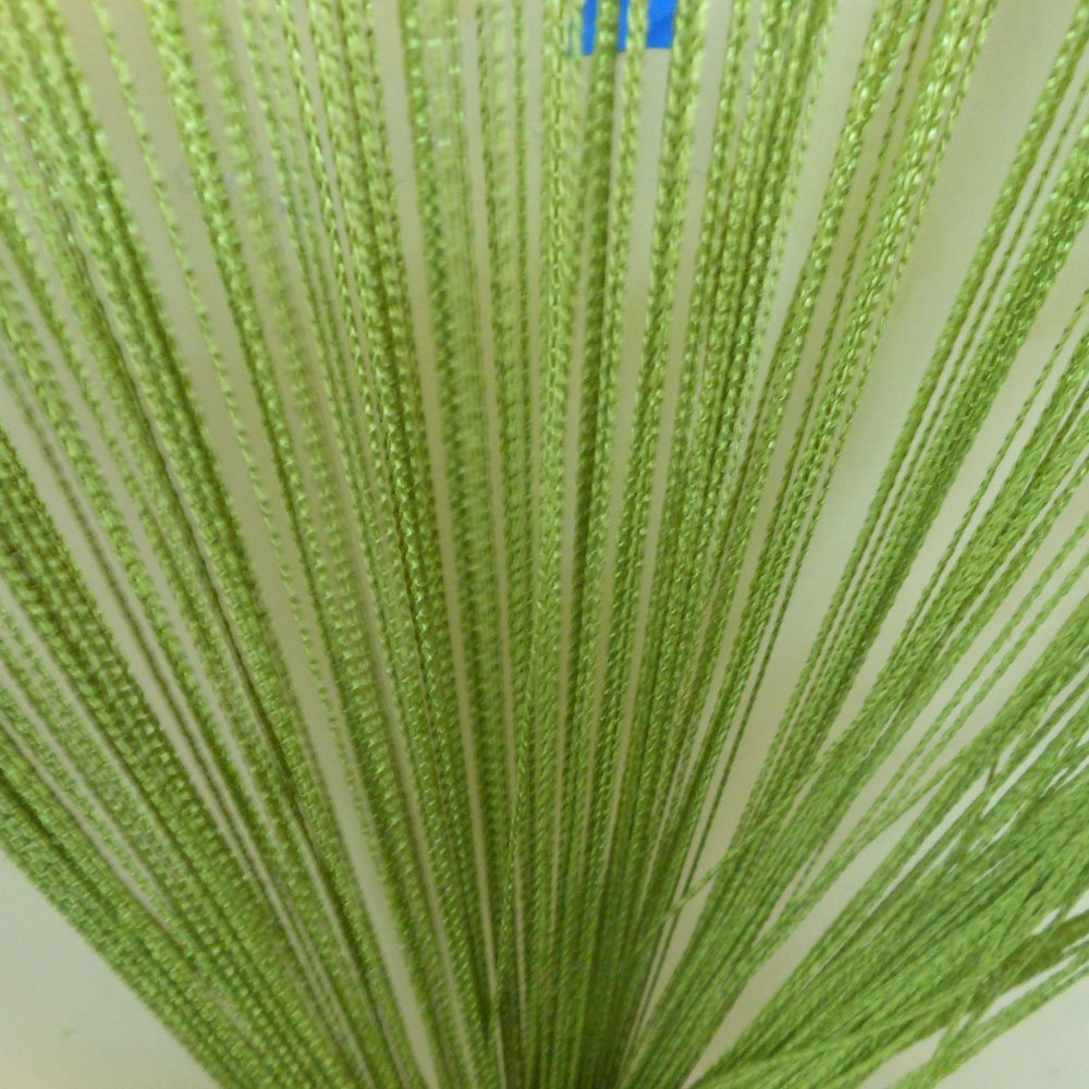 100cm x 200cm Green Decorative String Fringe Door Curtain - Room Divider, Window Screen Panel for Boho Home Decor, Bedroom, Living Room & Party Backdrop