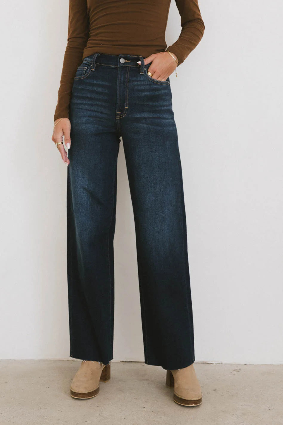 Nixon Women's High Waist Wide Leg Jeans - Stretchy Denim Pants for Casual & Comfortable Outfits | Perfect for Everyday Wear, Office, and Weekend Outings