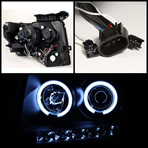 High-Performance CCFL Halo Headlights for Ford F150 (2009-2014) - Black/Clear Lens - Upgrade Your Night Driving & Off-Road Style