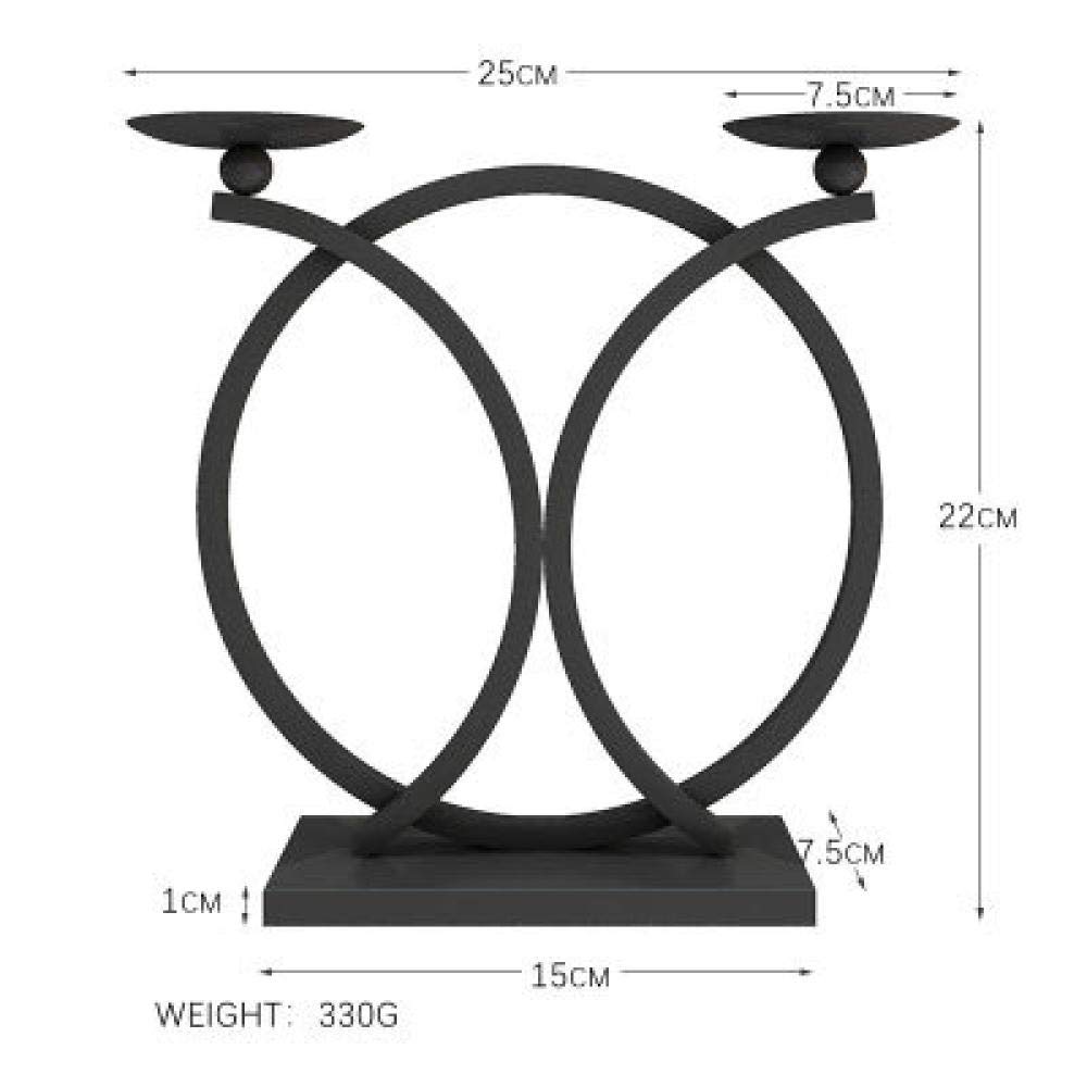 Metal Round Ring Candle Holder - Elegant Iron Sculpture Bust Candle Stand for Home Decor, Wedding Centerpiece & Romantic Dinner Ambiance