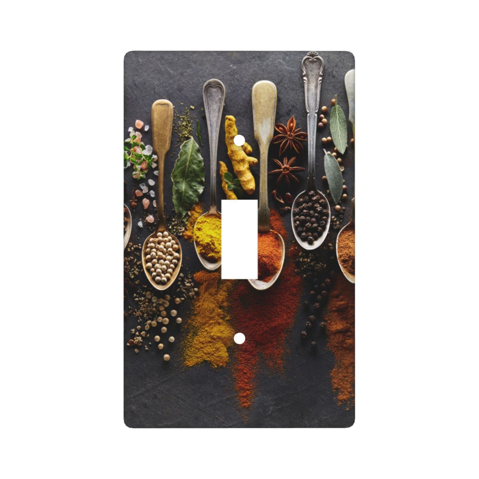Decorative Single Light Switch Cover Plate - 1 Gang Toggle Wall Plate (4.5