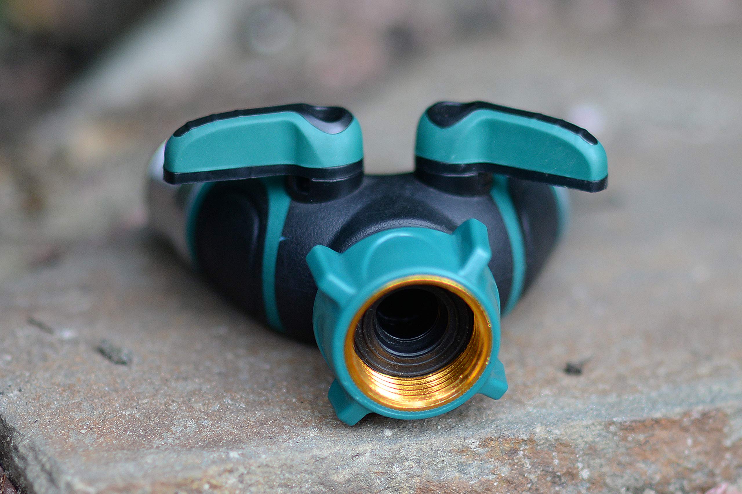 2024 Upgraded Metal Garden Hose Splitter - 2 Way Y Hose Connector with 3/4