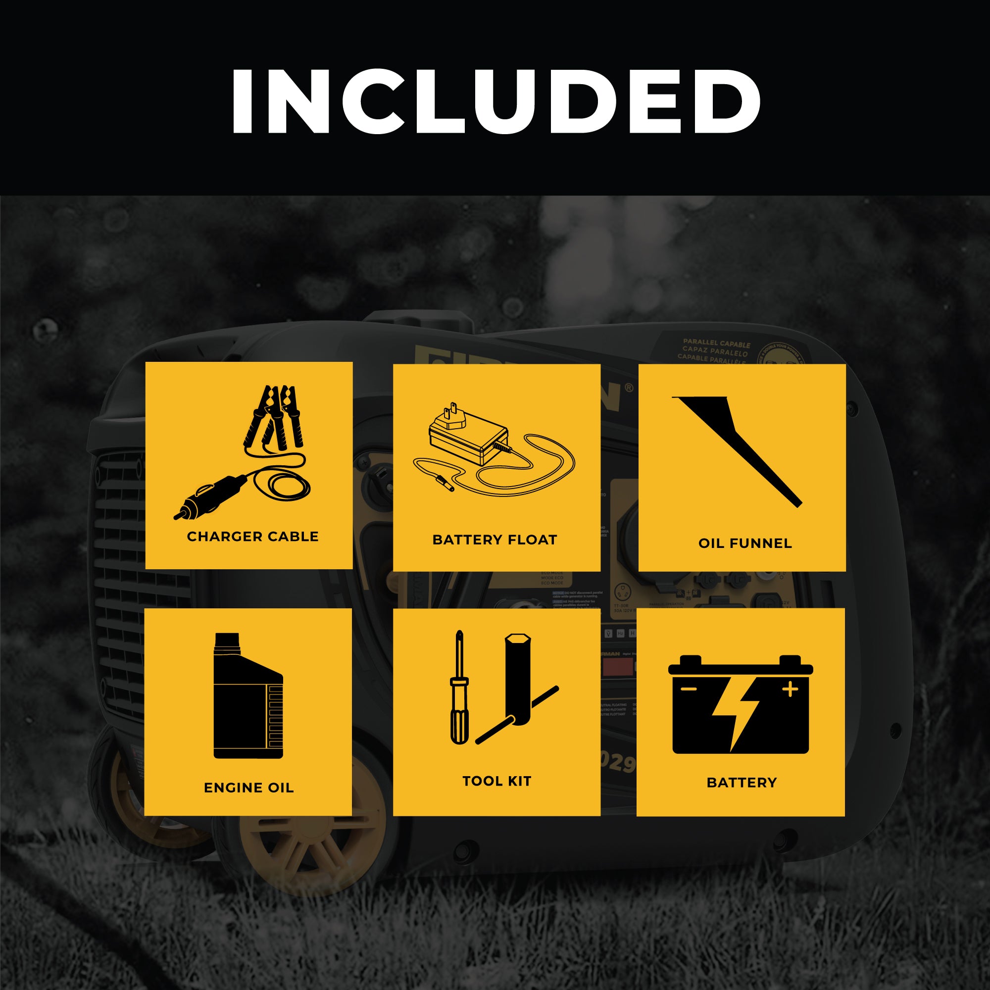 3200W Portable Inverter Generator with Remote Start - Perfect for Camping, RV Trips & Emergency Power Backup
