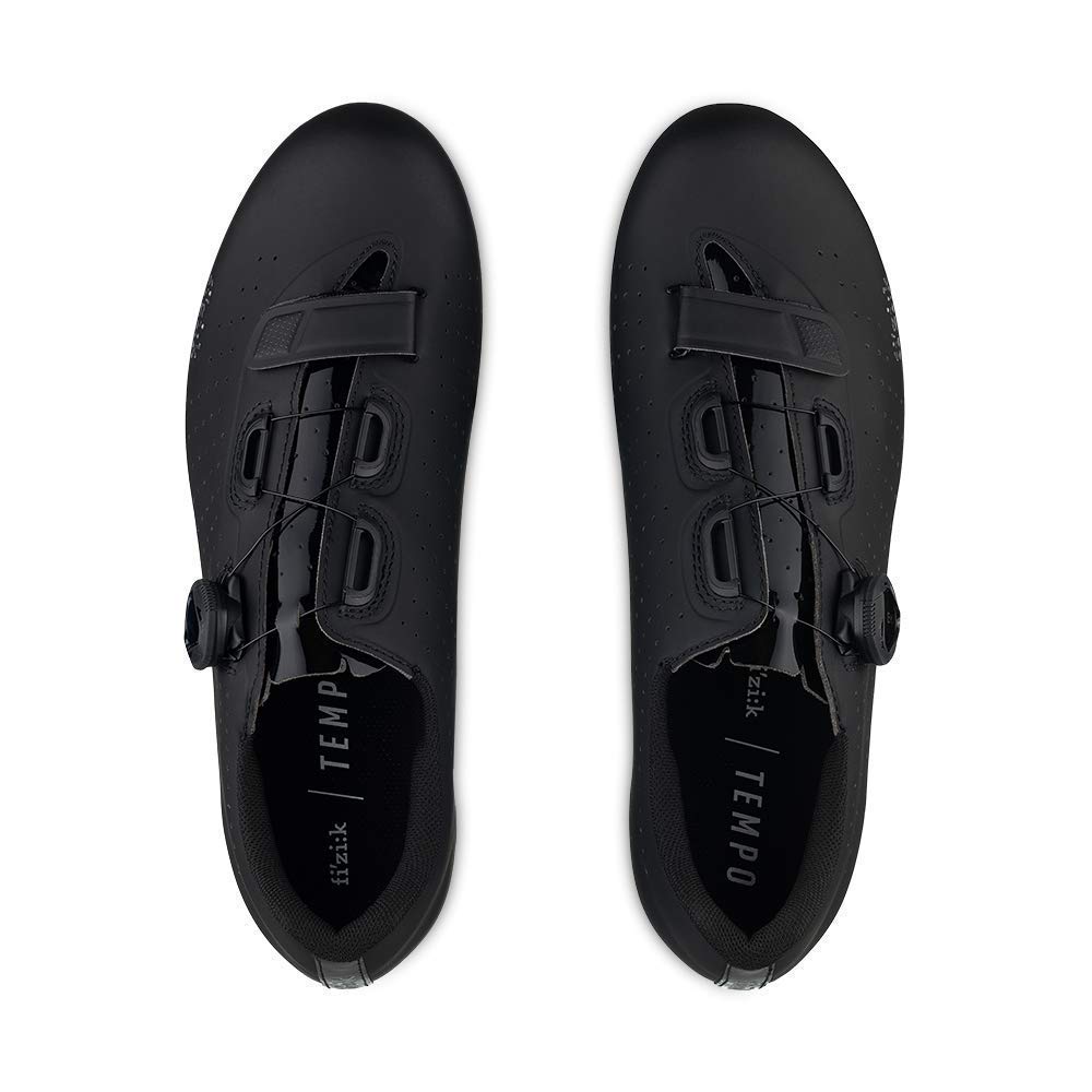 Fizik Unisex Adult Tempo Overcurve Cycling Shoes - Black/Black - Size 9.5 US - Perfect for Road Biking & Indoor Cycling Training