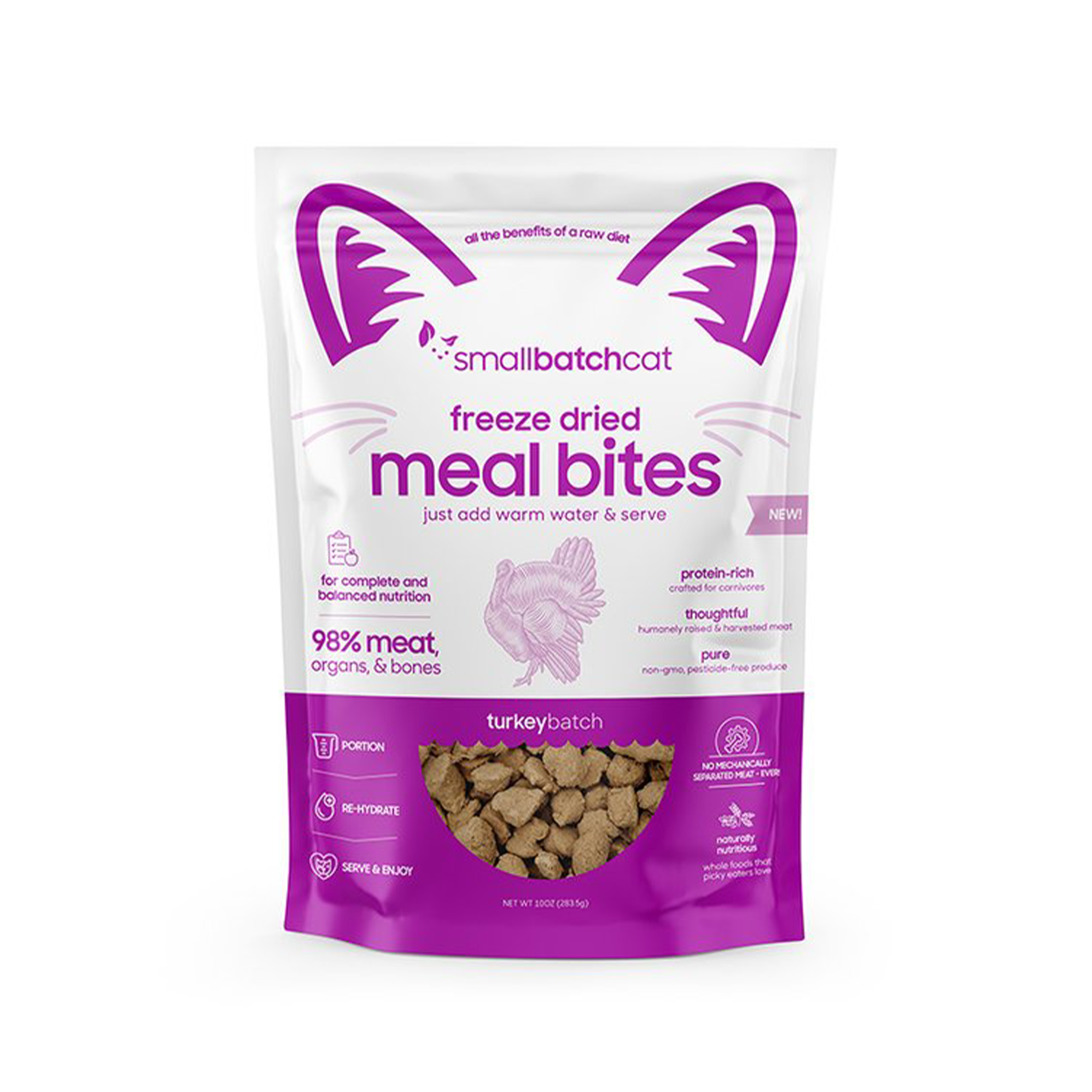Premium Freeze-Dried Turkey Cat Treats - Grain-Free, High-Protein Snacks for Healthy Cats - Perfect for Training, Rewards & Travel