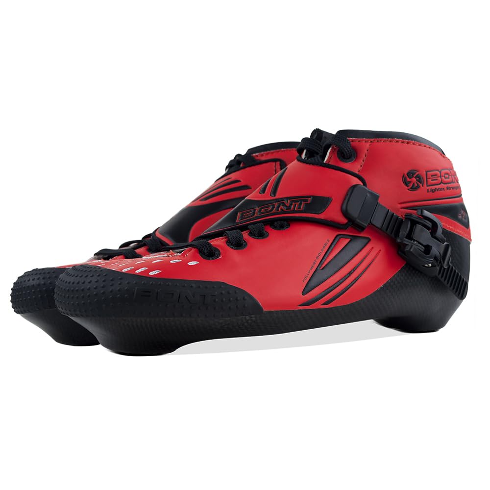 Bont Jet Inline Speed Skates - Vegan Heat Moldable Carbon Fiber Racing Skates with Elemental Wheels & ABEC7 Bearings for Professional Speed Skating & Competitive Roller Derby