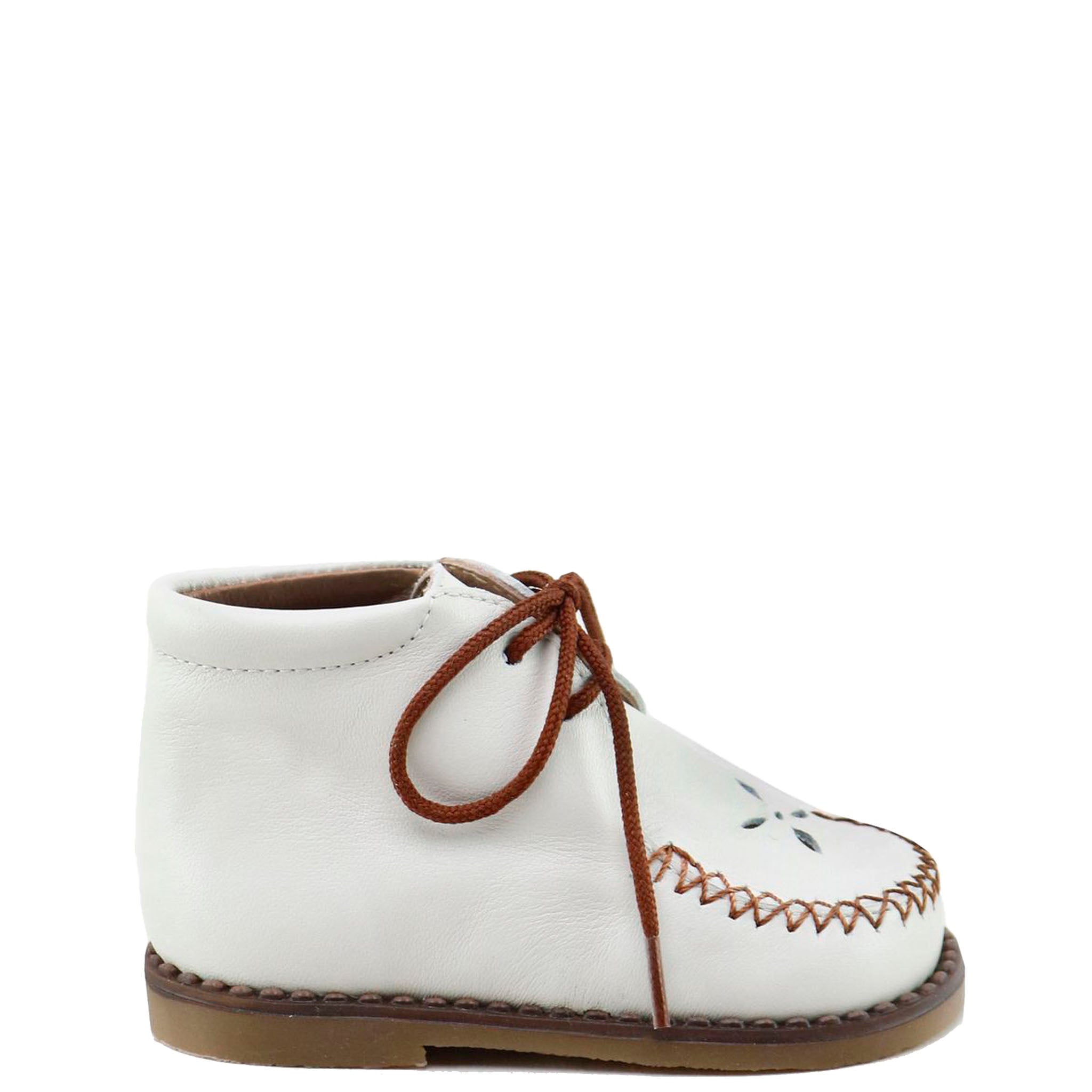 Papanatas Winter White Perforated Baby Booties - Soft & Breathable Infant Shoes for Newborns & Toddlers - Perfect for Cold Weather, Indoor Play & Photo Shoots