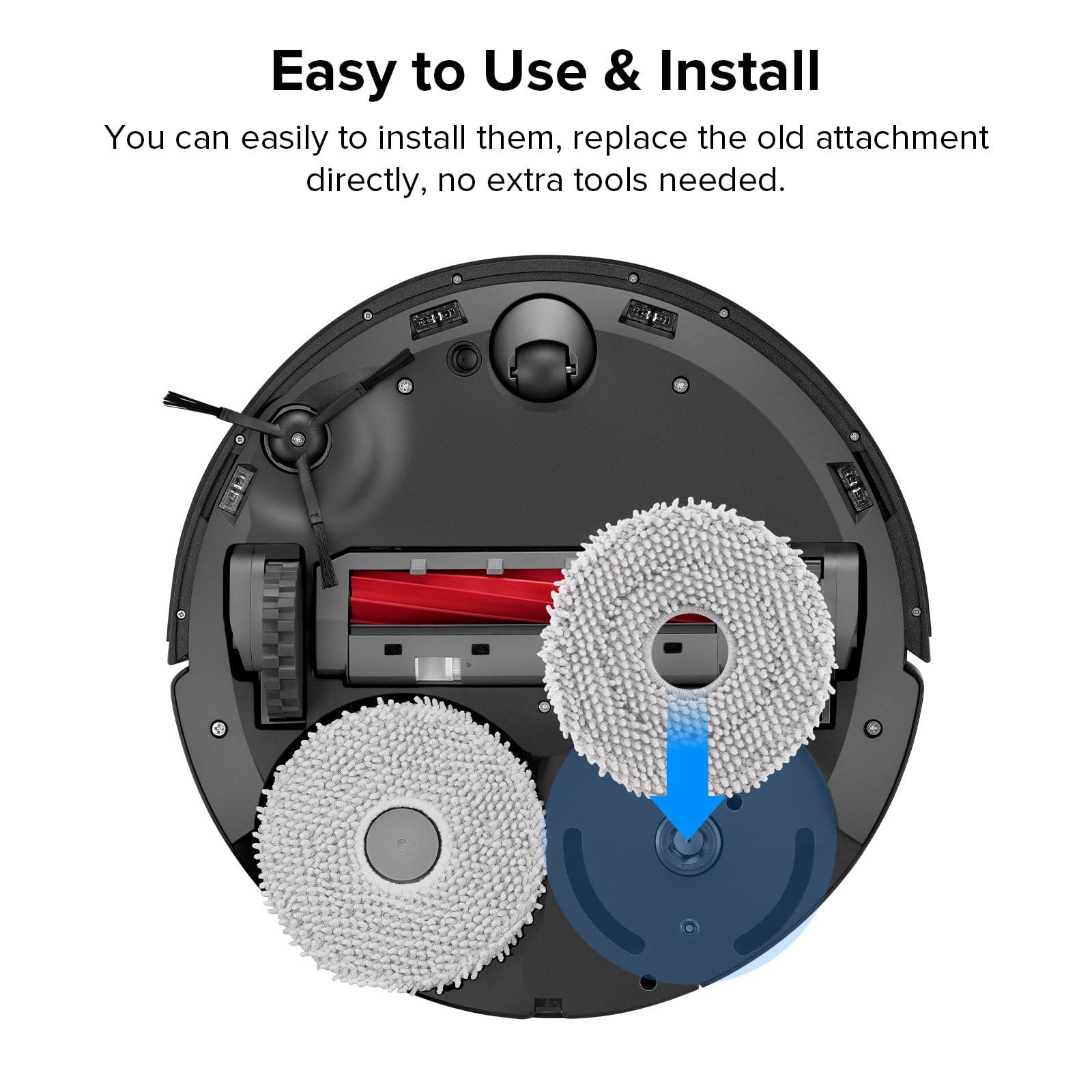 Roborock Qrevo Master Robot Vacuum and Mop Cleaner with 4 Washable Mopping Pads - Perfect for Hardwood Floors, Tile & Pet Hair Cleaning