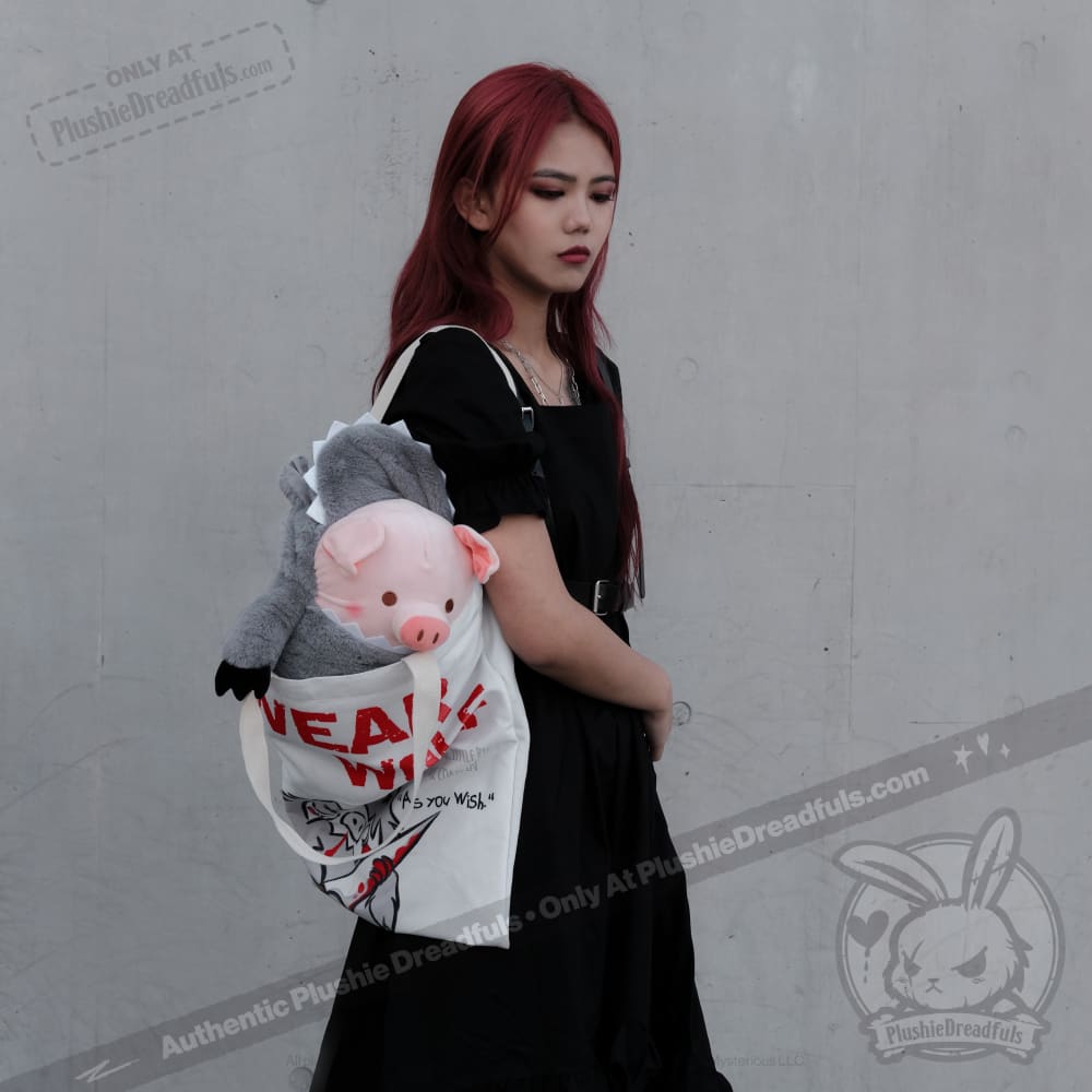 Plushie Dreadfuls Hannibal Lecter Plush Pig Stuffed Animal Toy - Cute Horror Collectible for Fans, Halloween Decor, and Movie-Themed Gifts