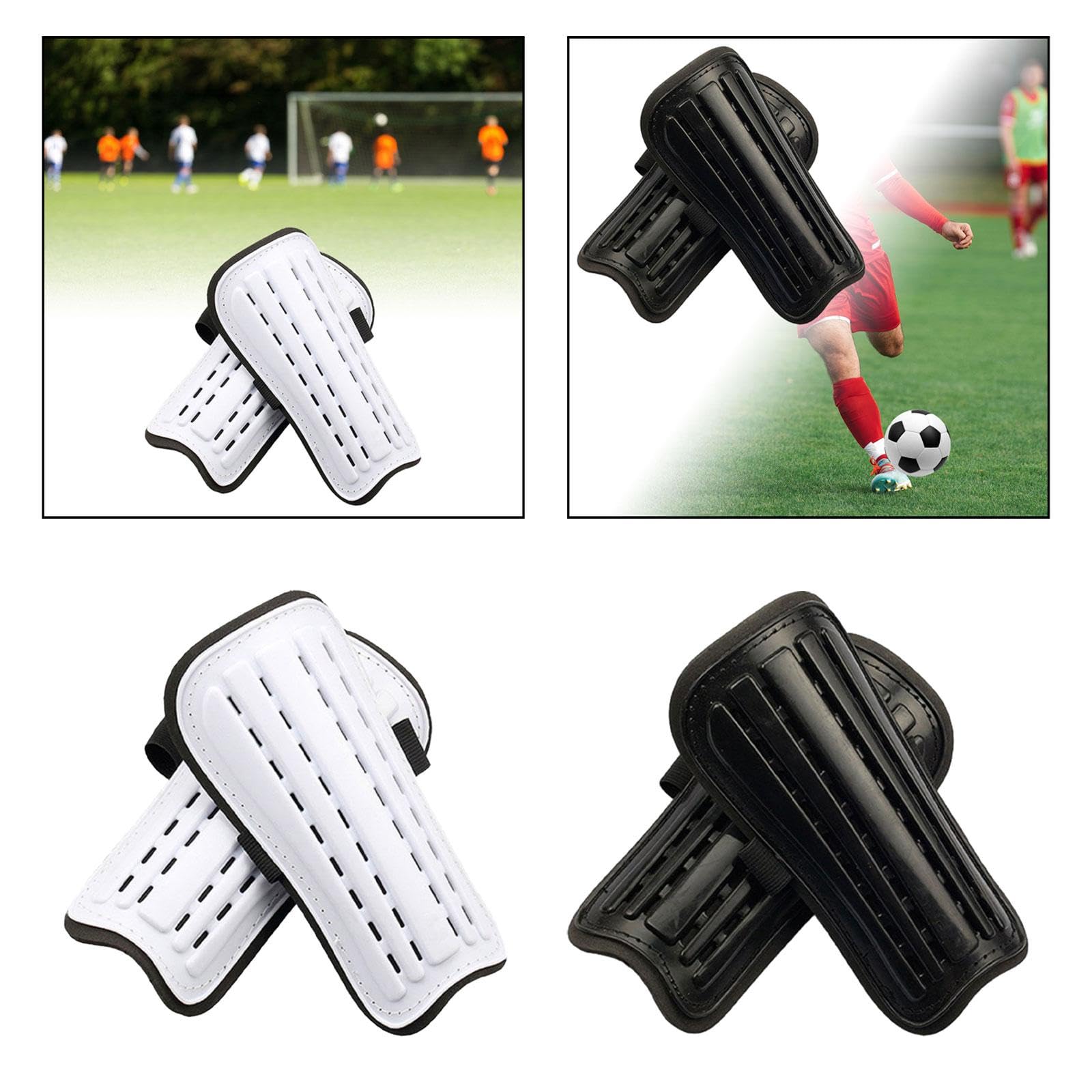 BNF® Adult Soccer Shin Guards - Lightweight & Comfortable Shin Pads for Men & Women - 2-Piece Set (White) - Perfect for Soccer Training, Matches & Youth Leagues
