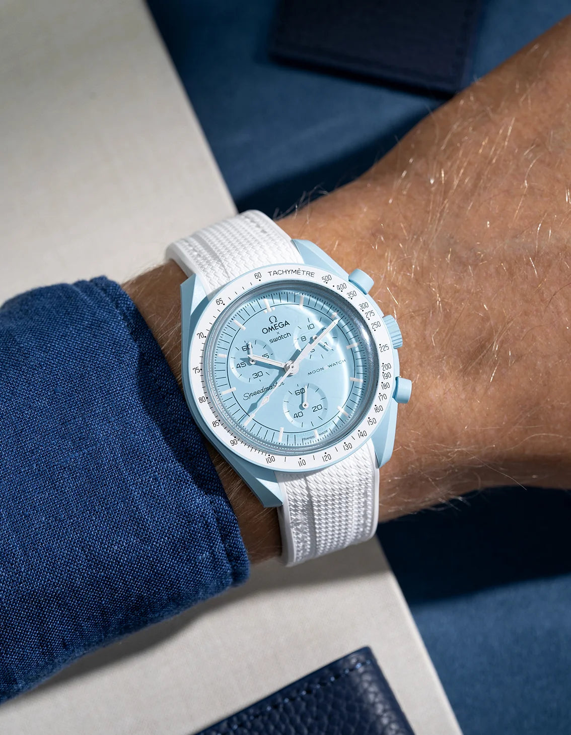 Omega x Swatch MoonSwatch Mission to Uranus Replacement Rubber Watch Band - Durable & Comfortable Strap for Space-Themed Watches | Perfect for Daily Wear, Sports & Collectors