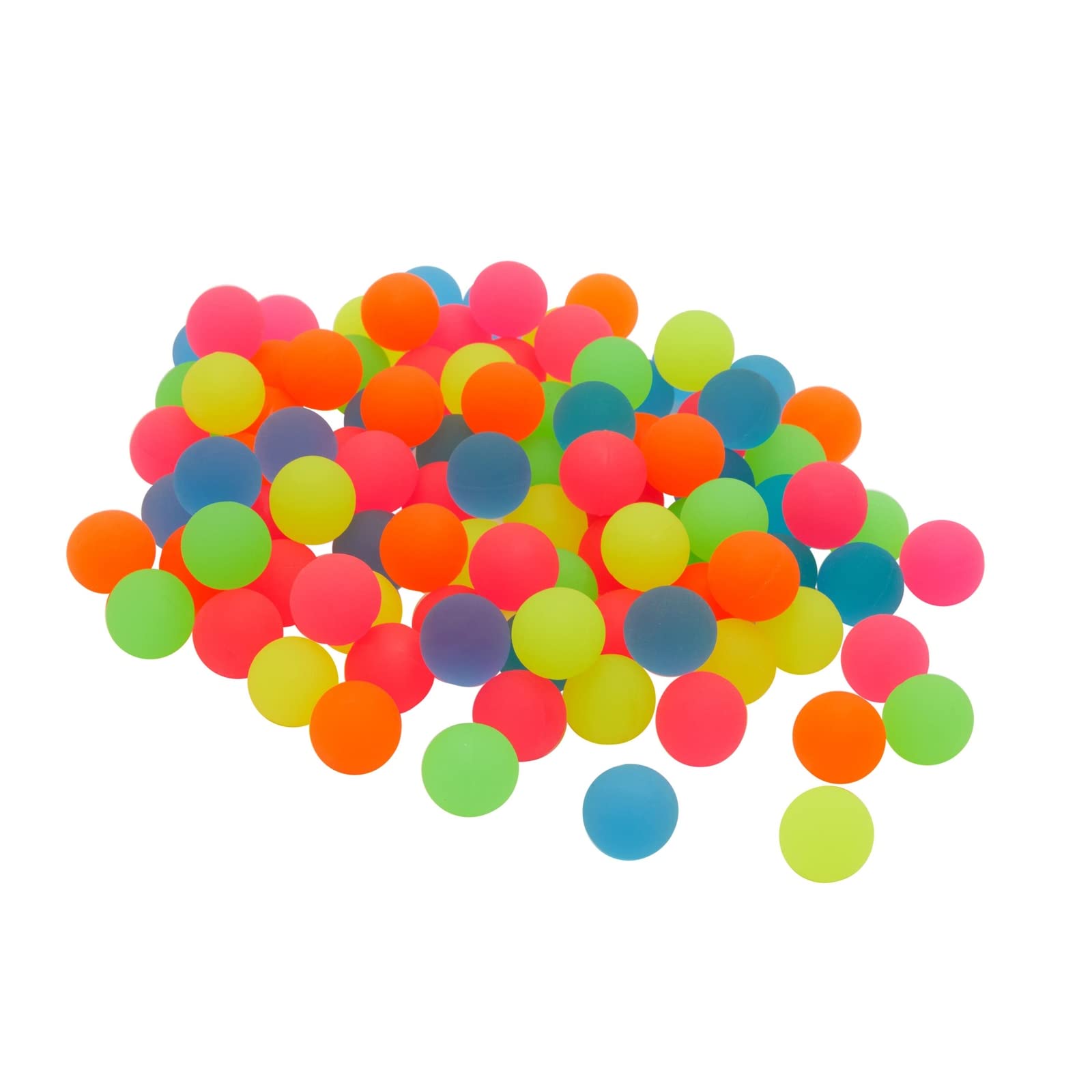 Juvale 100 Pack 1 Inch (25mm) Super Bounce Balls - Bulk Rubber Bouncy Balls for Kids, Birthday Party Favors, Prizes, Gifts (Neon Colors) - Perfect for Classroom Rewards, Carnival Games, and Goodie Bags