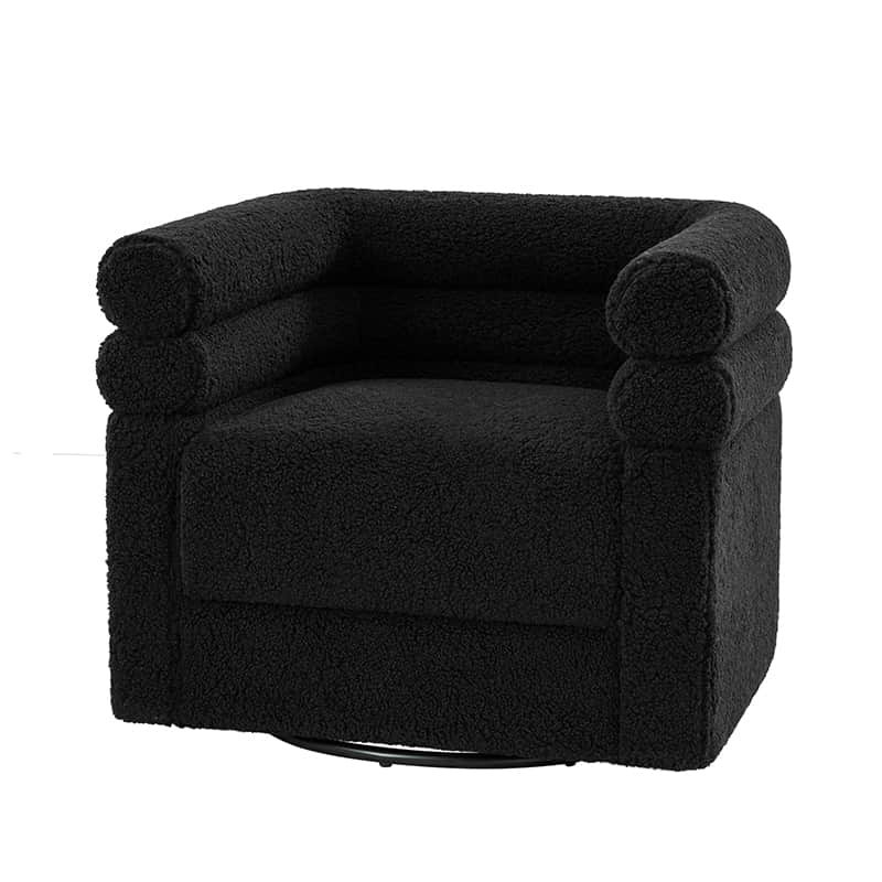 Benita 360 Degree Swivel Office Chair with Chenille Fabric & Plush Pillow - Ergonomic Desk Chair for Home Office, Gaming, and Study