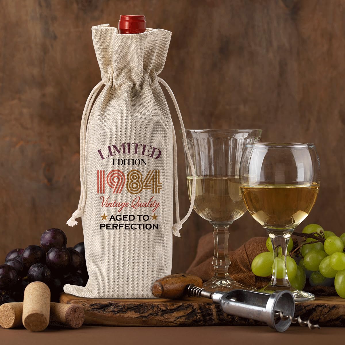 Funny 40th Birthday Wine Bag Gift for Women & Men - Party Decor