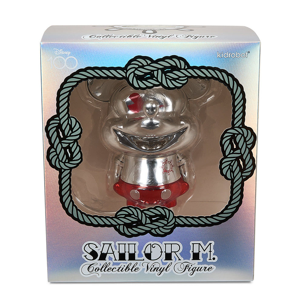 Disney 100th Anniversary Limited Edition D100 Mickey Mouse Sailor Vinyl Figure - Collectible Pasa Toy (Only 500 Made) - Perfect for Disney Fans, Collectors & Home Decor