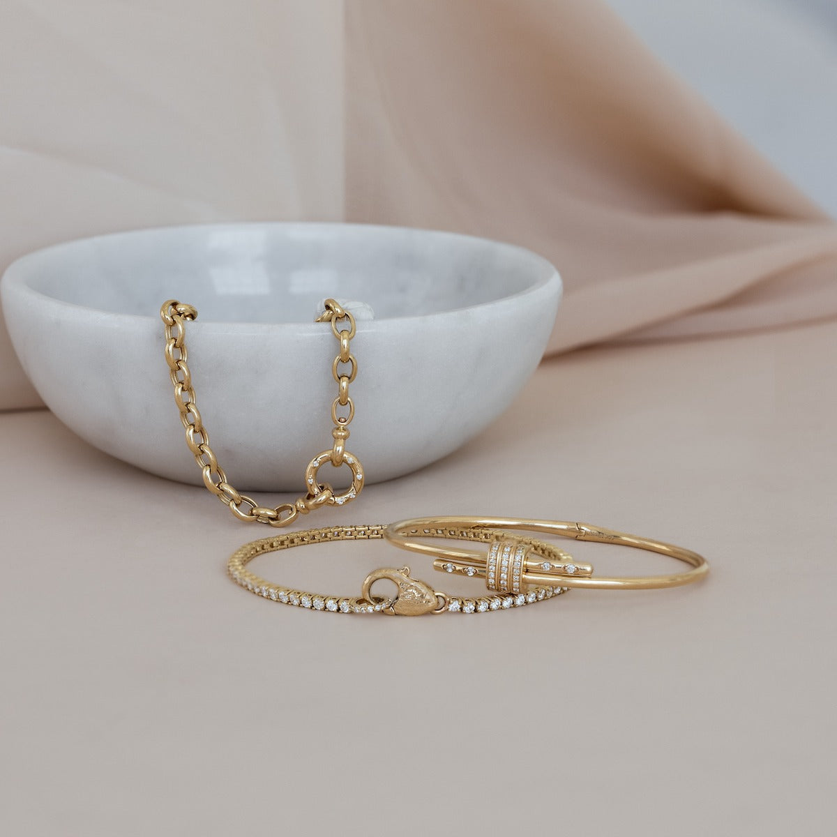 Elegant Diamond Latch Bracelet for Women - 14K Gold Plated Cubic Zirconia Tennis Bracelet | Perfect for Weddings, Anniversaries & Special Occasions