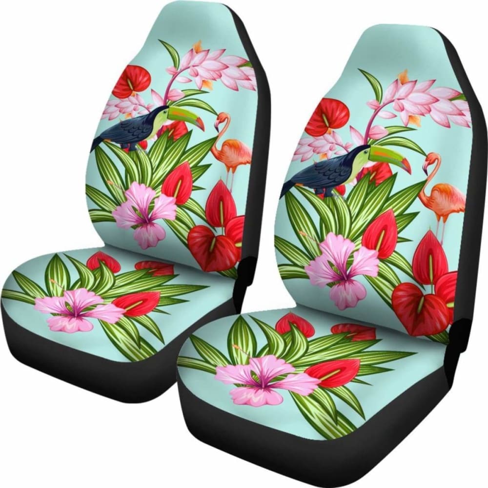 Premium Belize Toucan Print Car Seat Covers - Universal Fit for Cars, SUVs & Trucks - Vibrant Tropical Bird Design - Perfect for Road Trips & Tropical Theme Car Decor