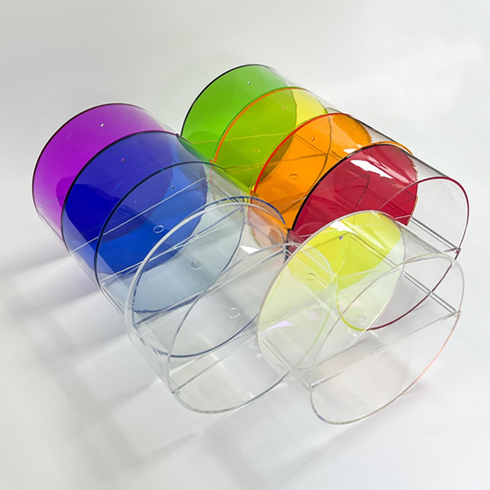 3-Pack Clear Acrylic Wall-Mounted Toy Organizer for Kids - Hanging Storage Display Bins for Nursery, Playroom - Perfect for Organizing Cars, Blocks, Trains (Cyan) - Space-Saving Solution for Small Rooms & Daycare Centers