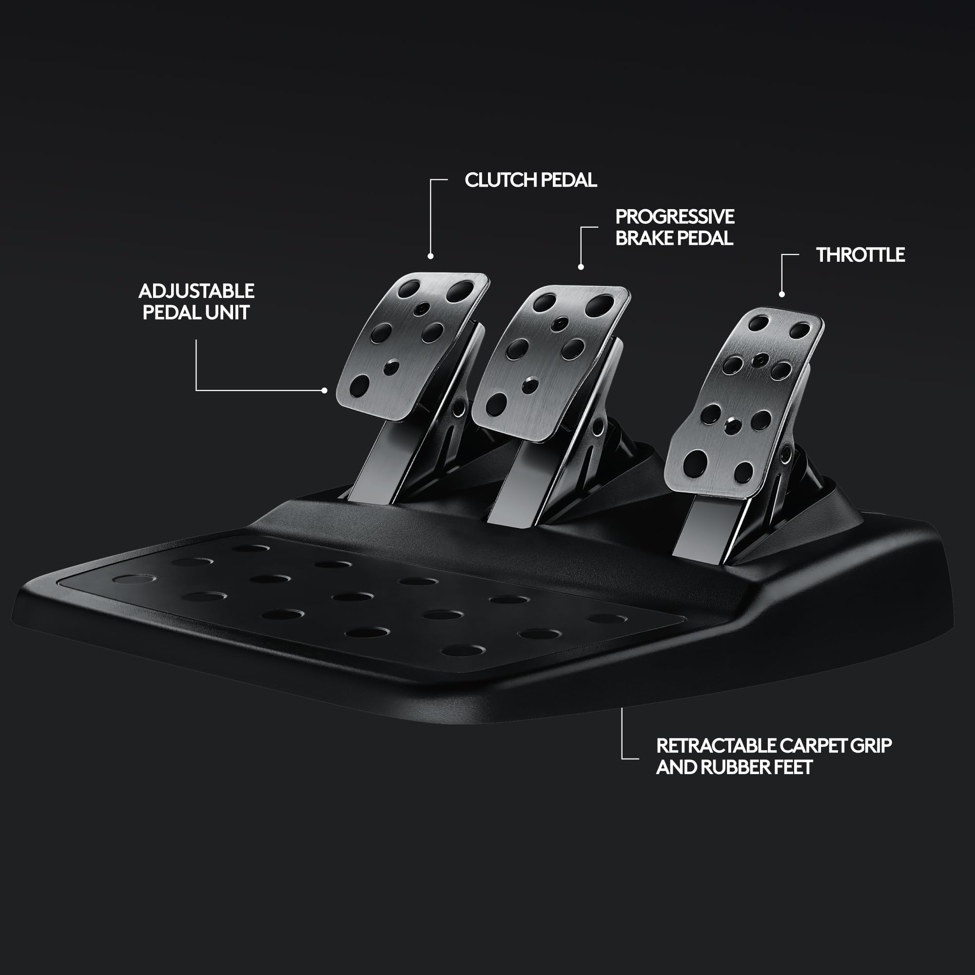 Logitech G29 Driving Force Racing Wheel & Pedals - Force Feedback, Stainless Steel Paddles, Leather Cover for PS5/PS4/PC/Mac - Black | Realistic Sim Racing for Gran Turismo, Forza, F1 Games