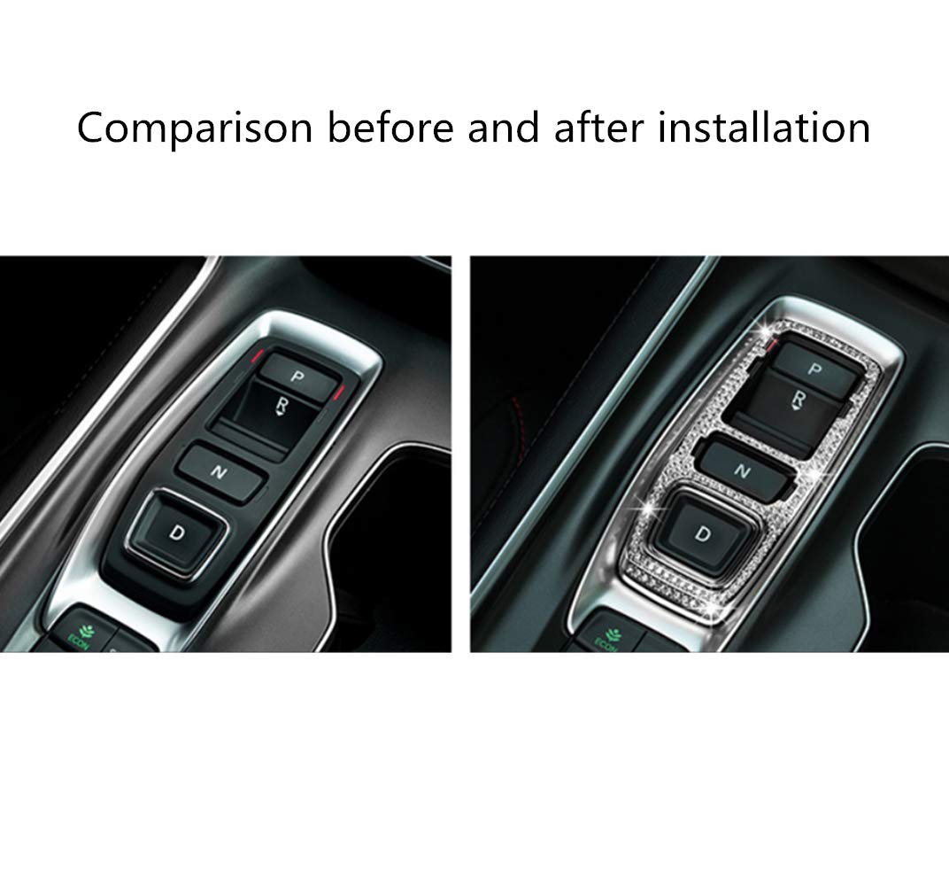 Sparkling Rhinestone Gear Shift Knob Cover for Honda Accord 2018-2022 Models - Interior Car Accessory Upgrade (1PC Set) - Perfect for Luxury Sedan Customization & Night Driving Glam