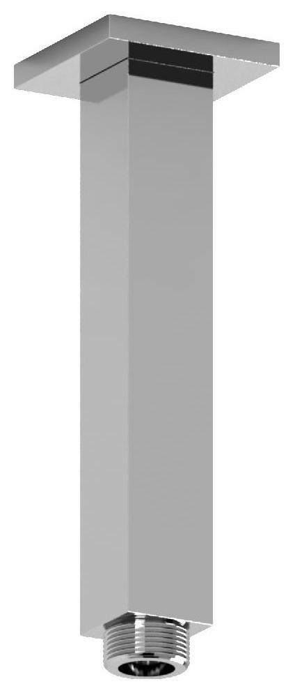 6-Inch Ceiling Mount Shower Arm with Square Escutcheon - Chrome Finish 548C RIOBEL - Perfect for Modern Bathroom Renovations and Spa-Like Shower Experiences