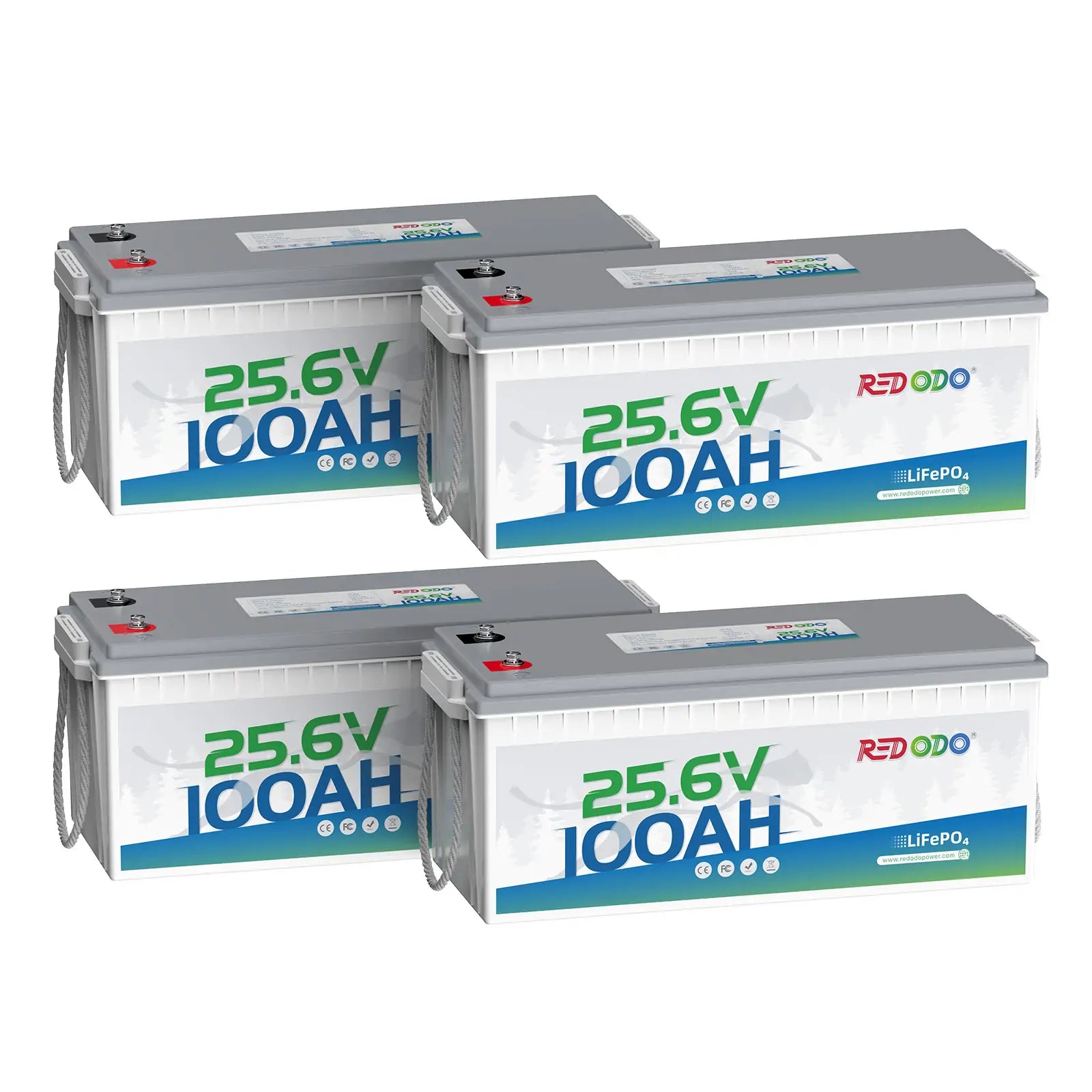 Redodo 24V 100Ah LiFePO4 Lithium Battery - Deep Cycle for Marine, RV, Solar Power, Home Backup & Off-Grid Energy Storage | Long-Lasting & Reliable Power Solution