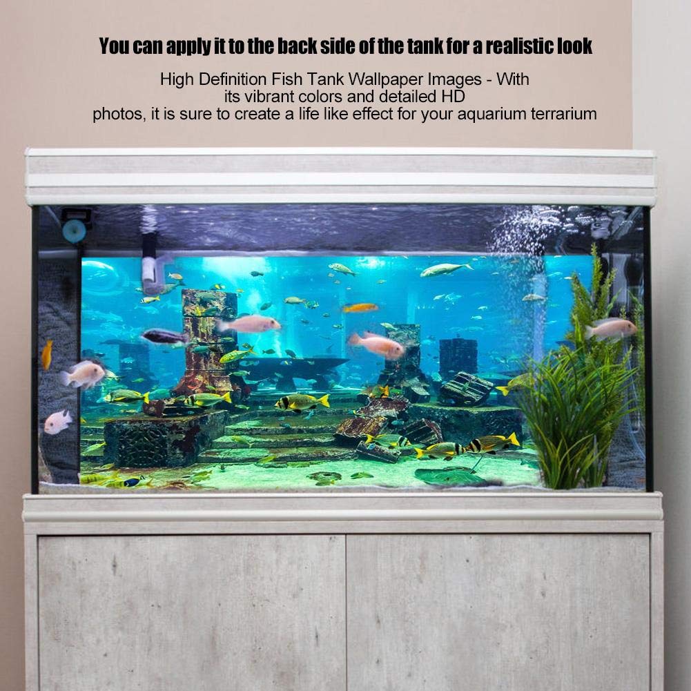Premium PVC Coral Aquarium Background Sticker - Underwater Fish Wall Decor for Saltwater & Freshwater Tanks (48