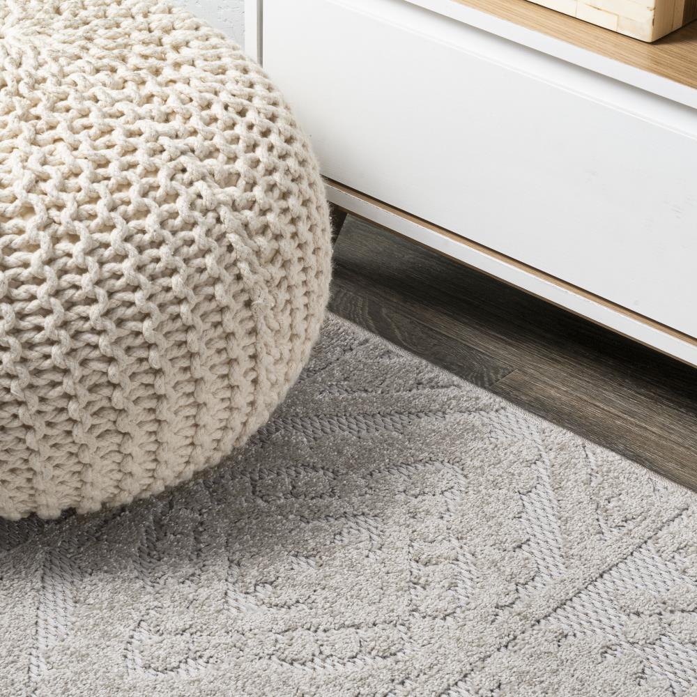 Stylish Citta High Low Pile Mediterranean Tile Area Rug - Perfect for Living Room, Bedroom & Boho Home Decor