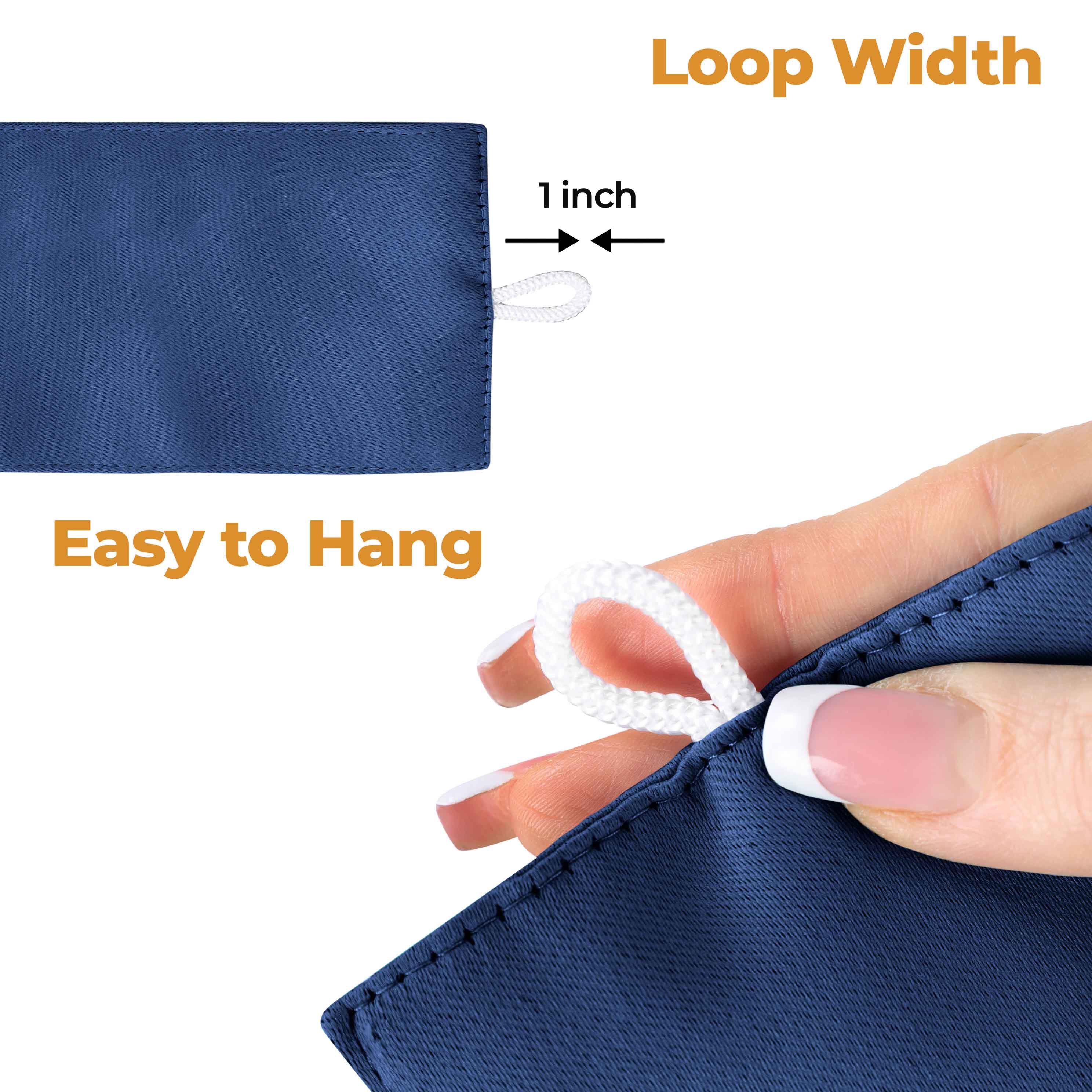 Machine Washable Blackout Curtains Set of 2 - Solid Color Room Darkening Window Drapes for Bedroom & Living Room - Noise Reducing & Thermal Insulated for Better Sleep