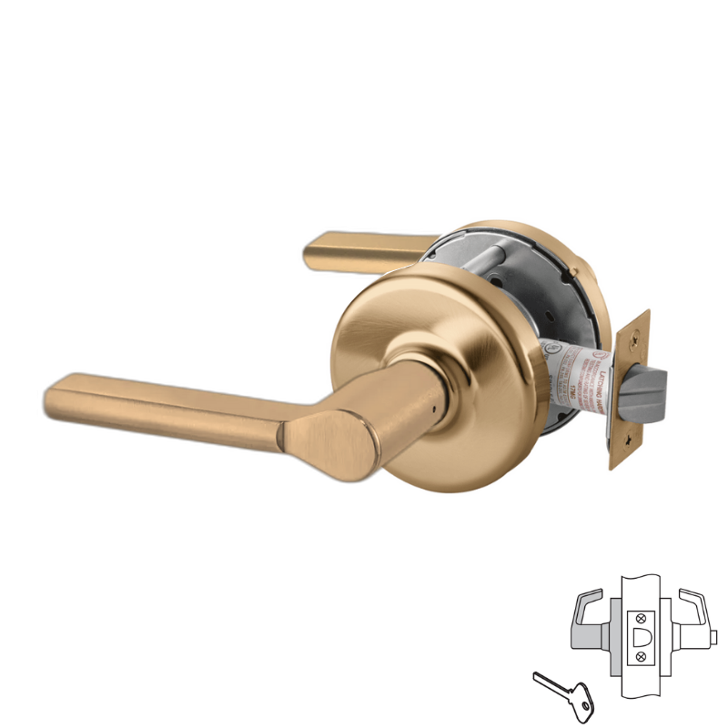 Corbin Russwin CLX3320 102D Cylindrical Privacy Lock with Decorative Lever - Non Keyed for Bedroom, Bathroom & Office Doors