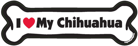I Love My Chihuahua Bone Magnet - Cute Dog Lover Fridge Magnet for Chihuahua Owners - Perfect for Refrigerators, Lockers & Office Decor