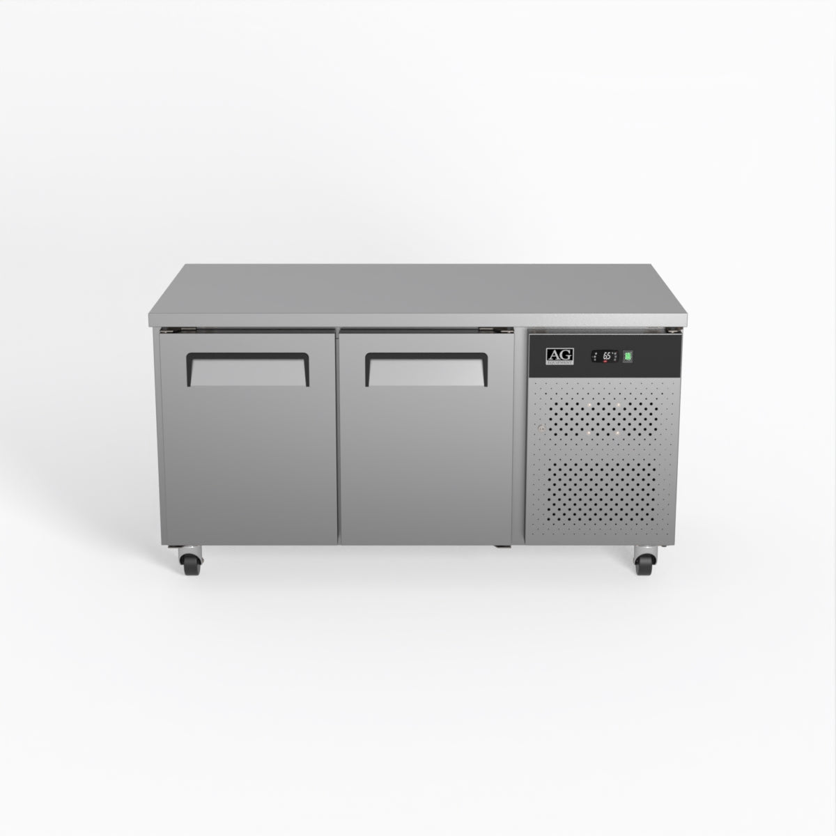 Commercial Under Counter Refrigerator - 2 Door Stainless Steel Worktop Fridge, 800mm Depth - Ideal for Restaurants, Cafes, and Commercial Kitchens